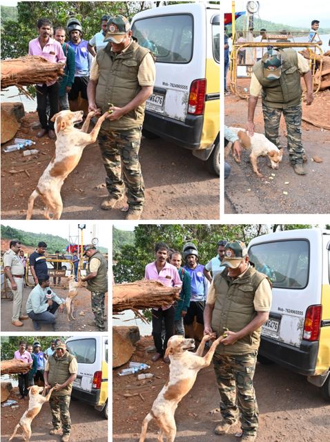 ಅನಾಥ 2 ನಾಯಿಗಳಿಗೆ ಖಾಕಿಯ ಅಕ್ಕರೆ, ದತ್ತು ಪಡೆದ ಉ.ಕ ಎಸ್ಪಿ ನಾರಾಯಣ, ಮಾದರಿಯ ನಡೆ